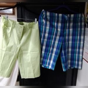 Two pairs of Bermuda shorts